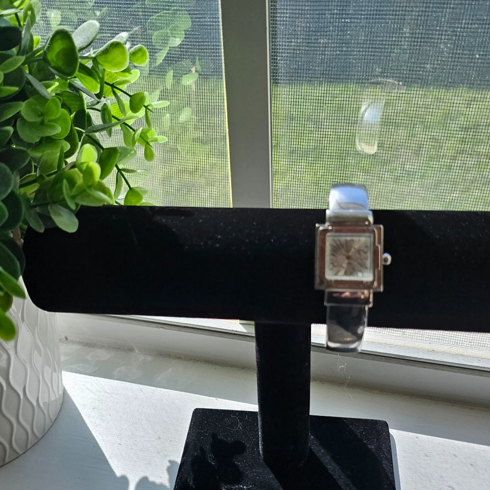 Lady's Milano Quartz Silver Tone Cuff Watch - Picture 2 of 16